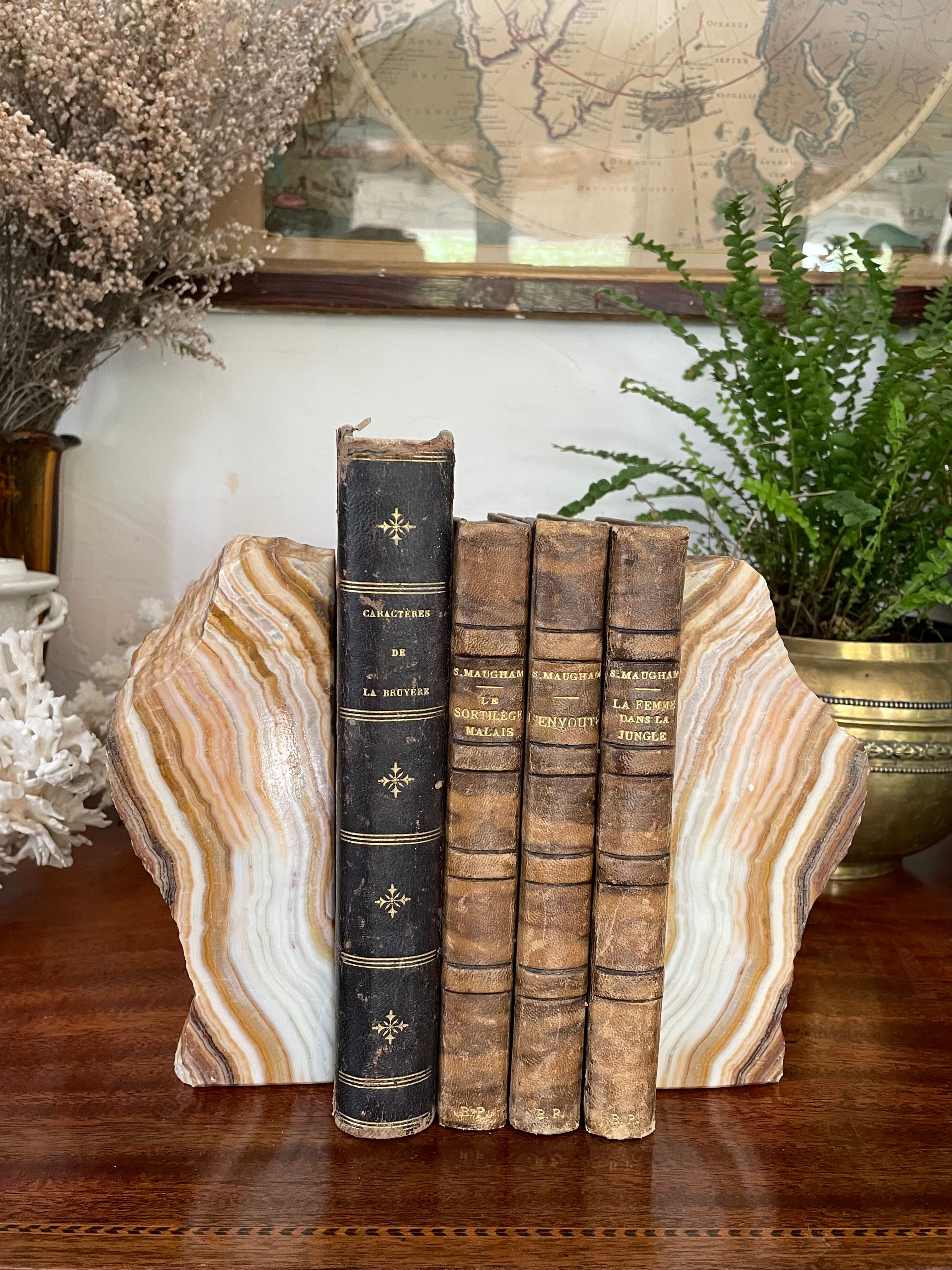 Serre-livres en onyx