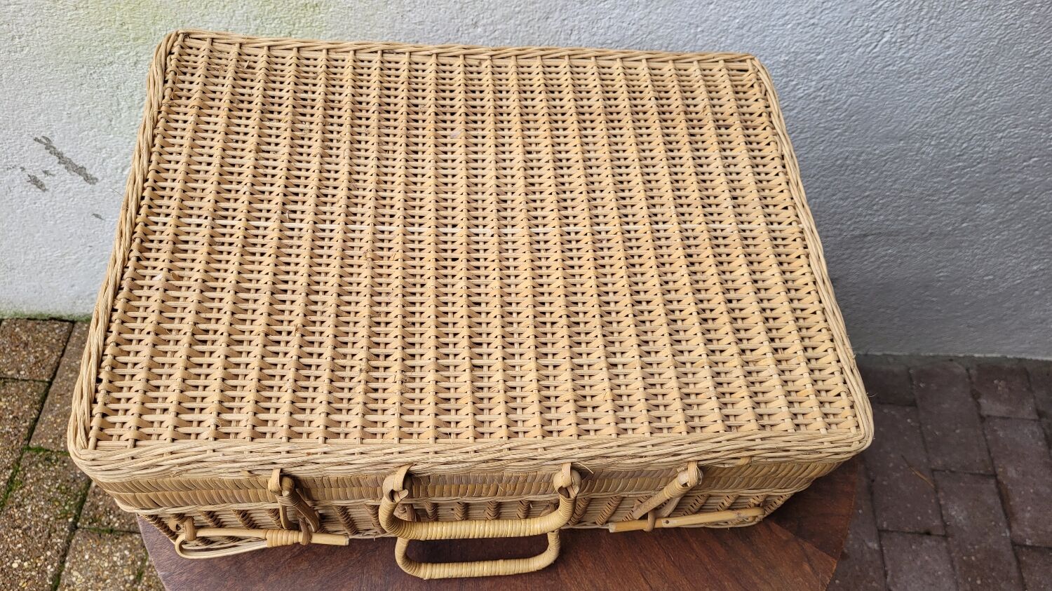 Rattan suitcase 70's
