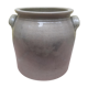 Old grease maker with two handles in gray glazed sandstone early 20th century