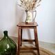 Old vintage handcrafted kitchen stool