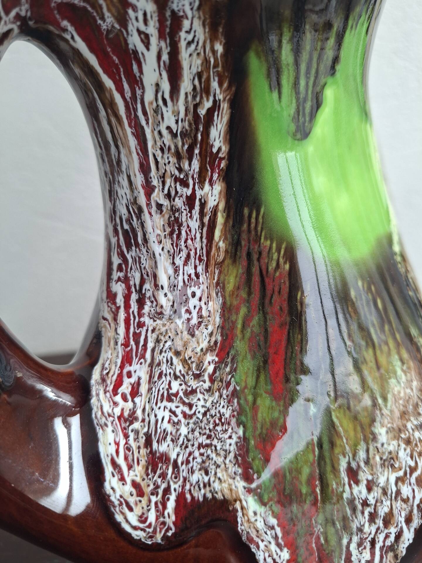 Vintage 70s Pitcher Vase - Vallauris Fat Lava Style - 24 cm