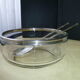 Salad bowl and silver-plated cutlery