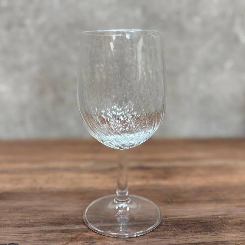 Set of water glasses on stems