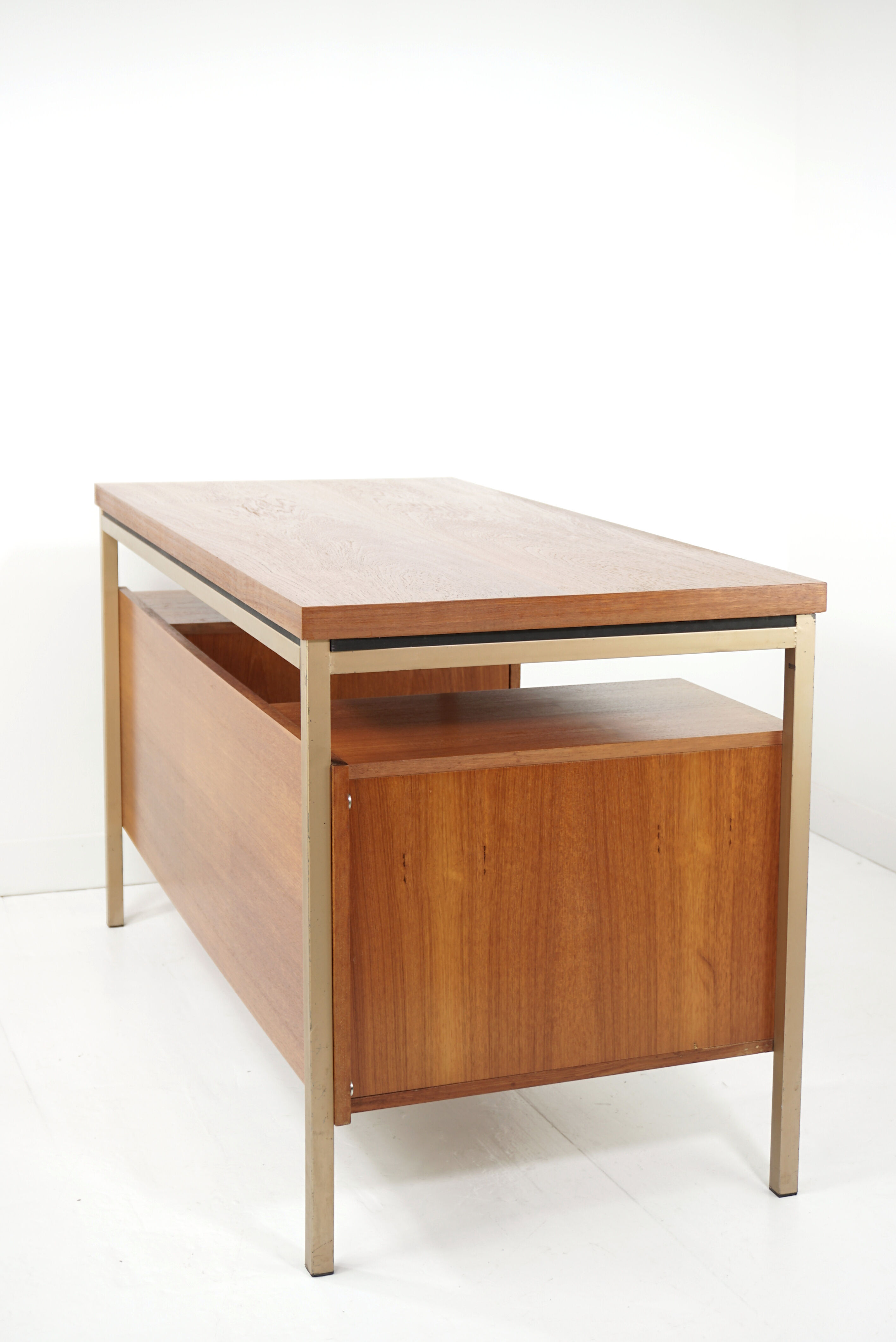 Teak and metal desk 50s