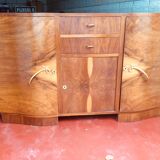 Art deco sideboard in walnut burl