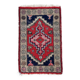Tapis vintage du Moyen-Orient Hamadan fait main en laine – 38 x 59 cm