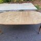 Louis XV round dining table renovated in raw wood 210cm