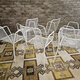 Set of 6 chairs and 1 rocking chair Rio by Emu 1960