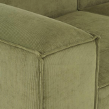 Lennon green corduroy modular corner sofa