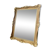 Antique Wooden Frame  gold colored  28 cm x 22 cm CONVEX Glass