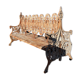Double-sided cast iron bench