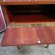 Vintage bedside table, mahogany veneer and tapered legs