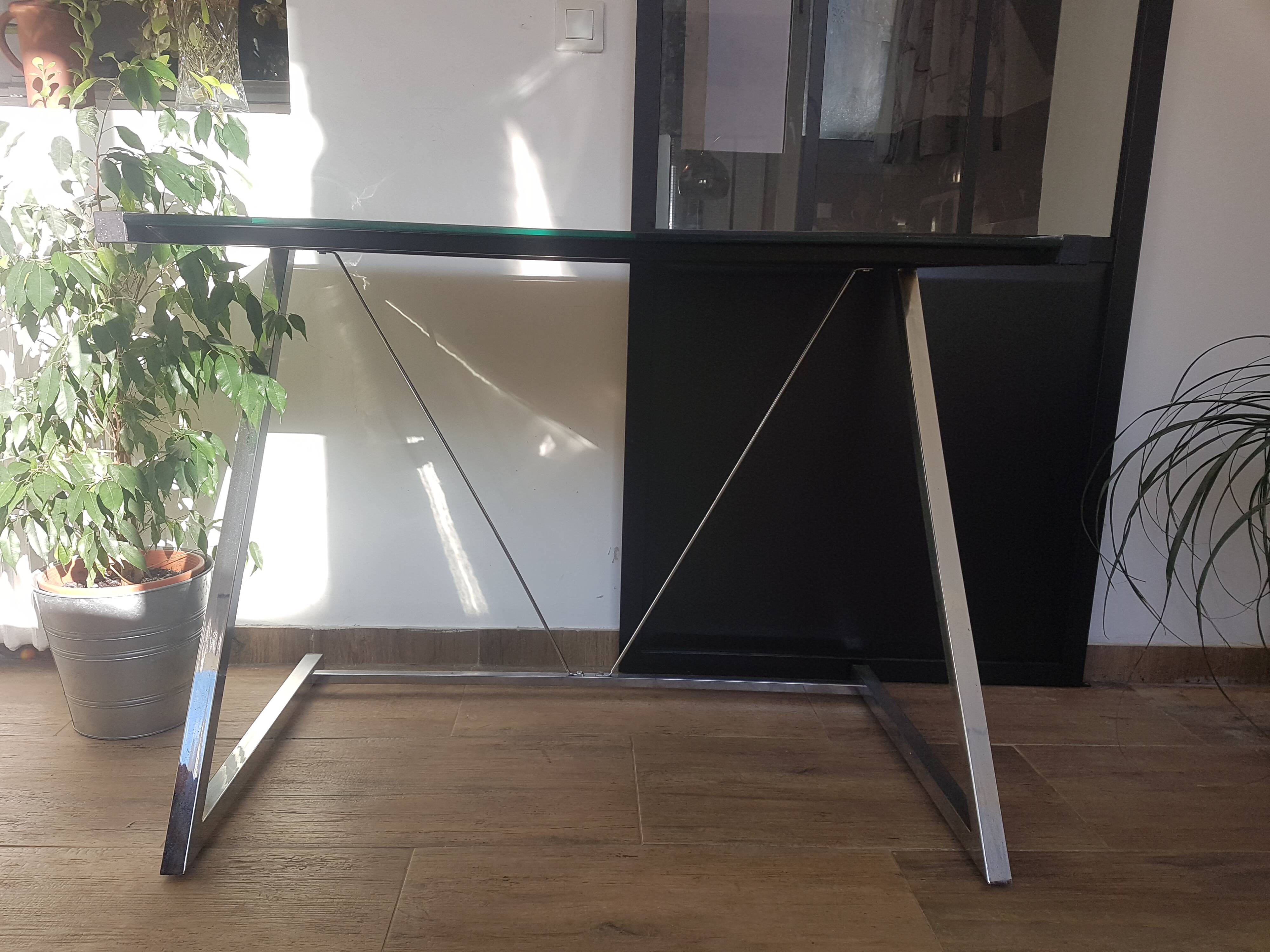 Smoked glass desk