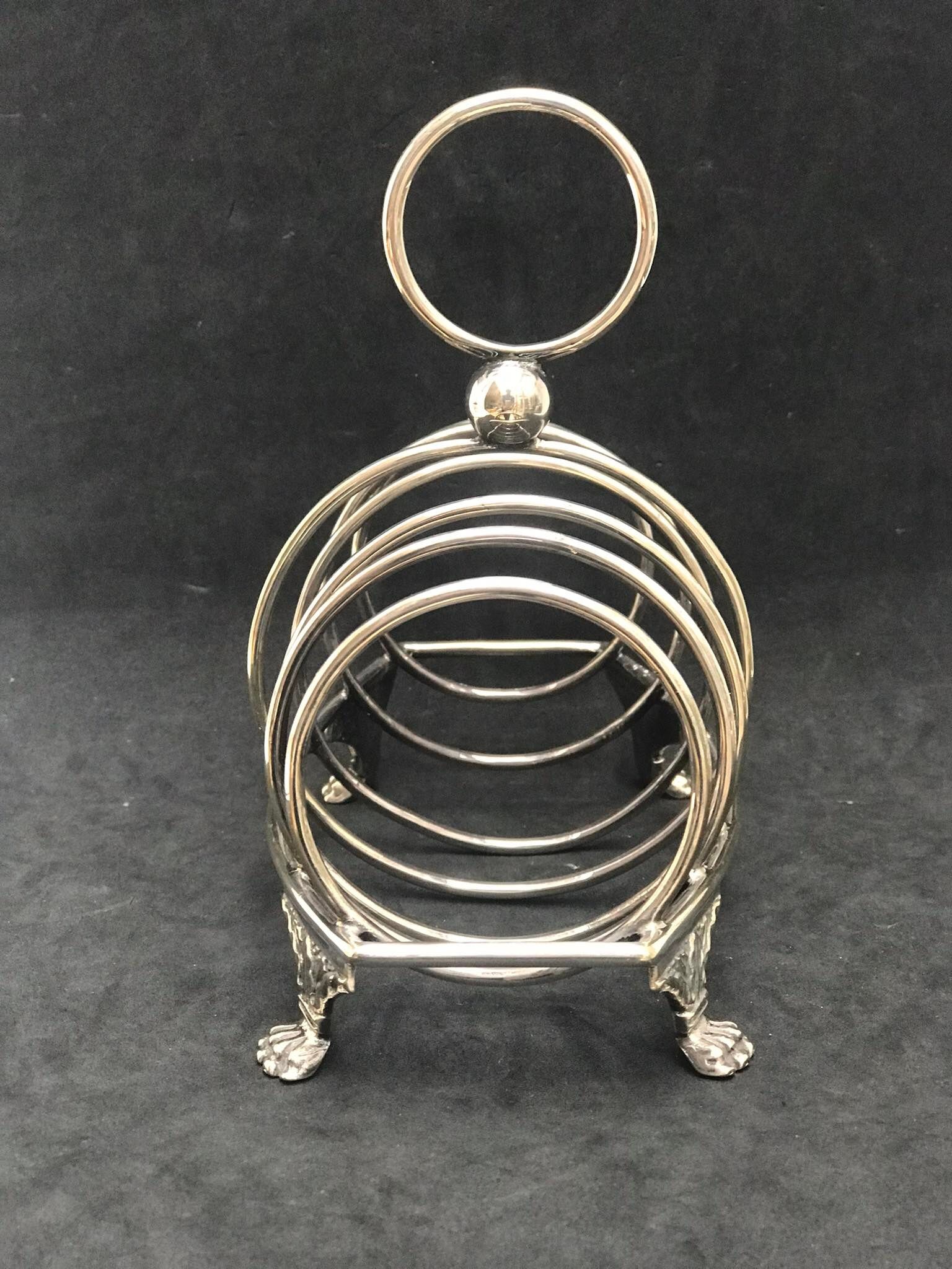 Victorian toast holder breakfast set 6 slices bread