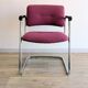 Strafor Steelcase 421 vintage armchair in plum fabric, 1989