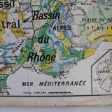 Ancient school map No.39 "France - Geology"