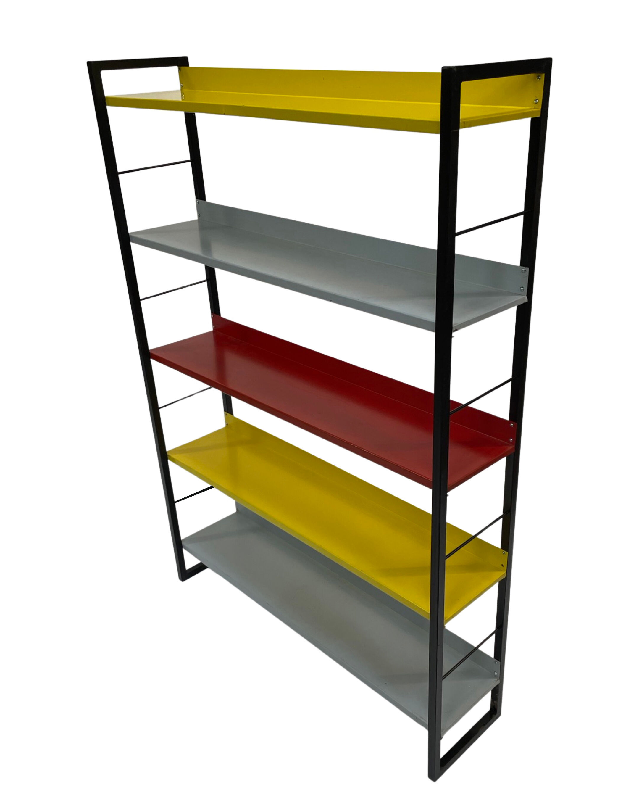 Small Tomado shelving unit in metal and several colours - 1960s Dutch Design