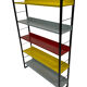 Small Tomado shelving unit in metal and several colours - 1960s Dutch Design