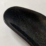 Black glazed ceramic catchall, 1950s design