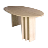 Table ovale travertin vintage