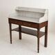 Antique Louis XVI style dressing table in wood and veined white marble.