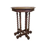 French Walnut Plant Table On Twisted Legs, Circa 1880