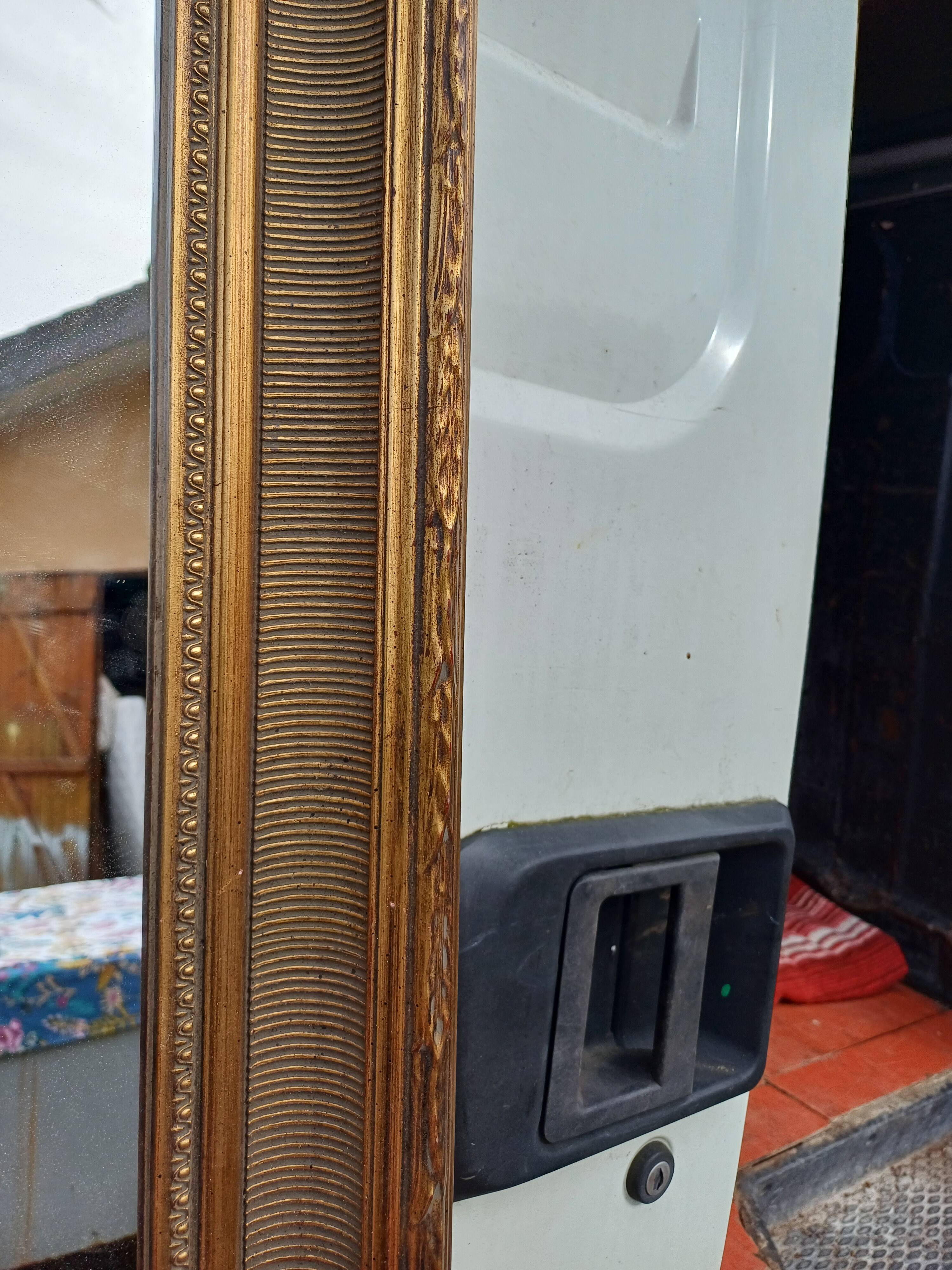 Wood and Gilded Stuk Mirror, early 20th century