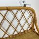 Pair of vintage rattan wall shelves 70s