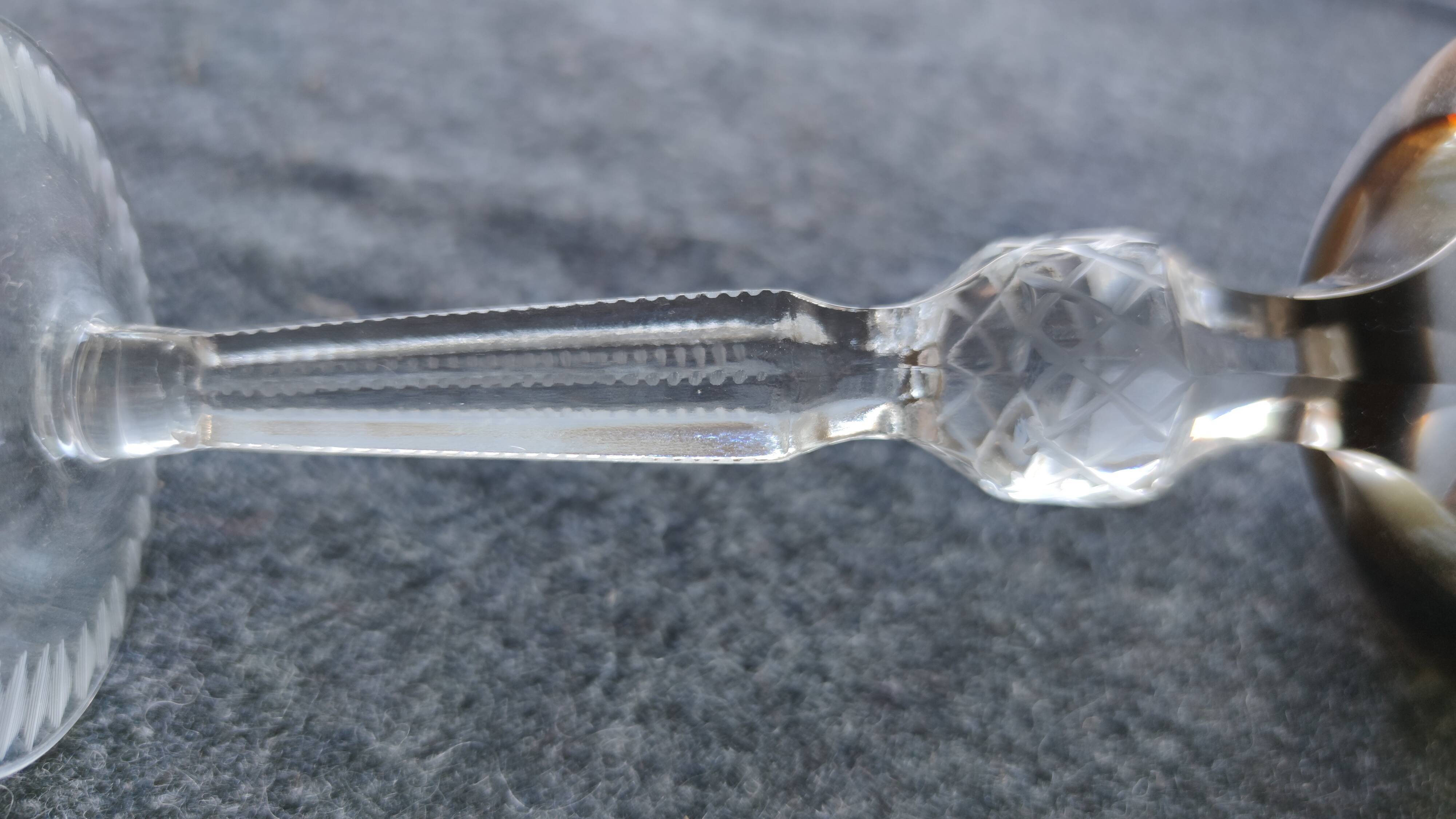 Two cut crystal glasses