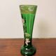 Antique Legras vase – Emerald green glass with floral gold enamel – Art Nouveau