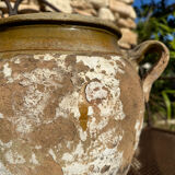 Ancient terracotta pottery jar