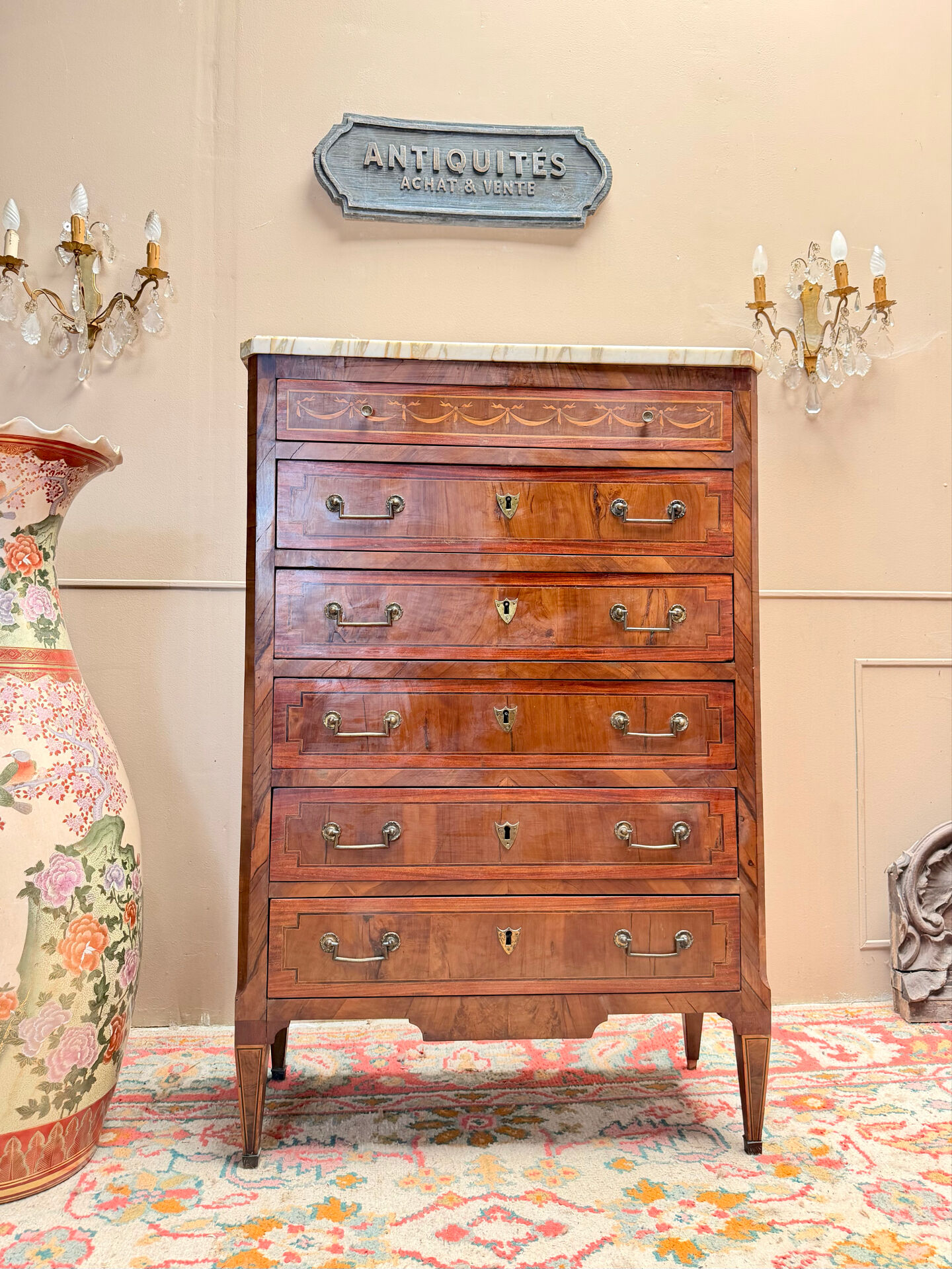 CHIFFONIER IN MAHOGANY IN THE LOUIS XVI STYLE, 19TH CENTURY