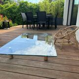 Glass coffee table