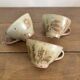 Set of 3 vintage speckled stoneware mugs
