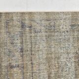 Gray vintage turkish carpet, Distressed vintage large carpet gray