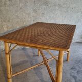 Vintage rattan table