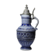 Large beer pitcher in salt-glazed stoneware and pewter, Germany, Westerwald type