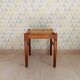Vintage straw stool in cherry wood 70s/80s
