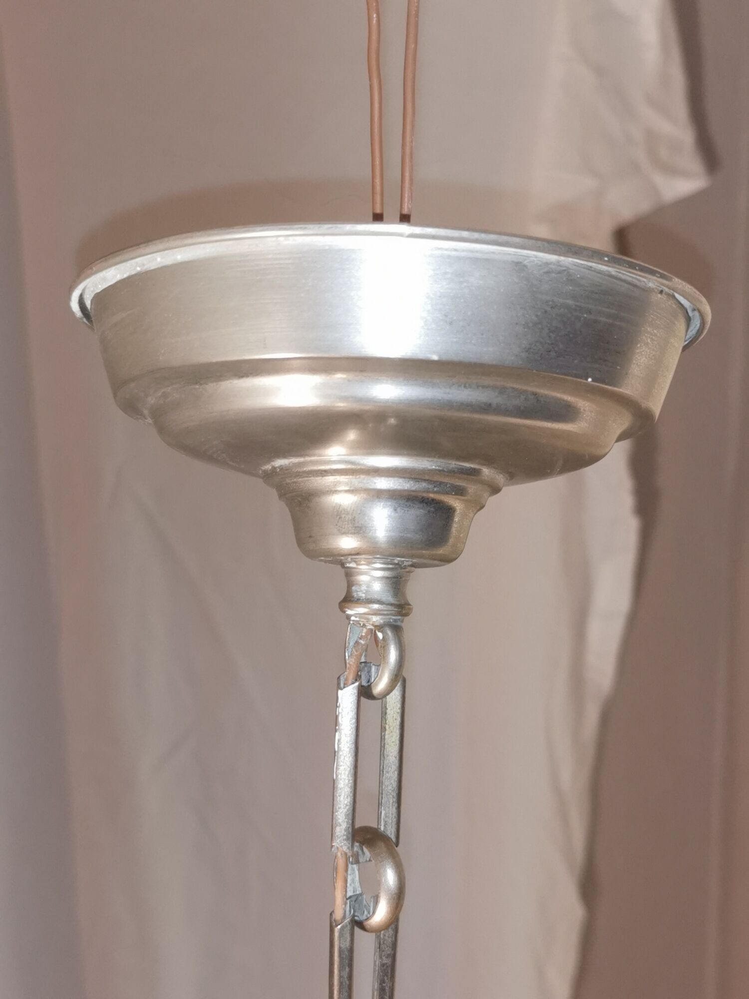 Star hanging in frosted glass and aluminum, 1960