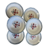 6 vintage deep plates Digoin Sarreguemines model Nina Rosa 2008145