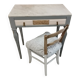 Dressing table with white marble top + chair