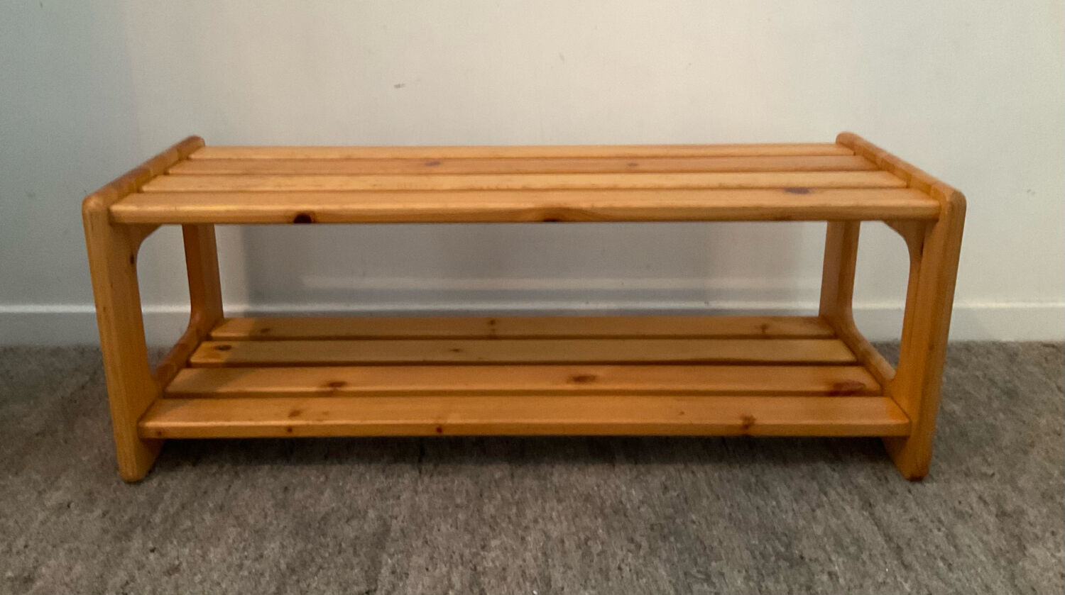 Scandinavian bench in solid pine 70s-80s