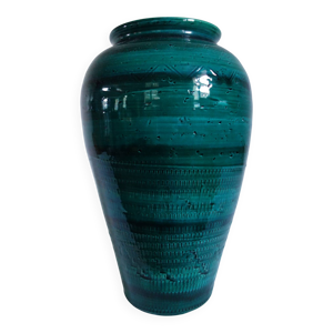 Vase vintage en céramique - vert