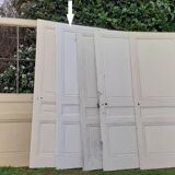 Porte de communication h221,5xl90cm ancienne panneautée, moulurée, intérieure