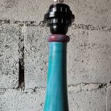 Patinated wooden sculptural lamp – unique piece