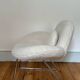 Pair of ultra-comfortable armchairs in white terry fabric