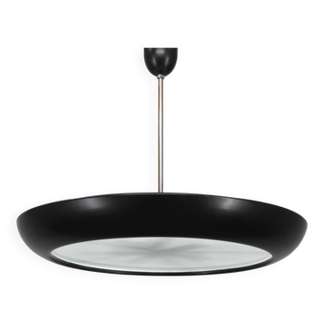 Bauhaus "UFO" pendant light by Josef Hurka for Napako, Czechoslovakia, 1940s