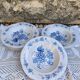 Set of 6 deep plates Crown Dynasty - blue grape cluster design
