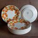 8 Digoin seventies floral dessert plates