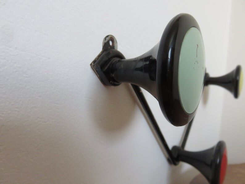 Bakelite coat holder 3 color patères 50 60
